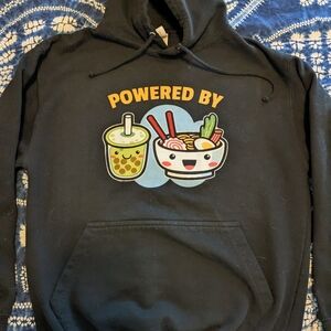 Powered By Ramen Bubble Tea Hoodie Japan Size Medium